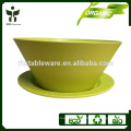 Eco-friendly biodegradable feature bamboo fiber material tableware set & bowls with different design